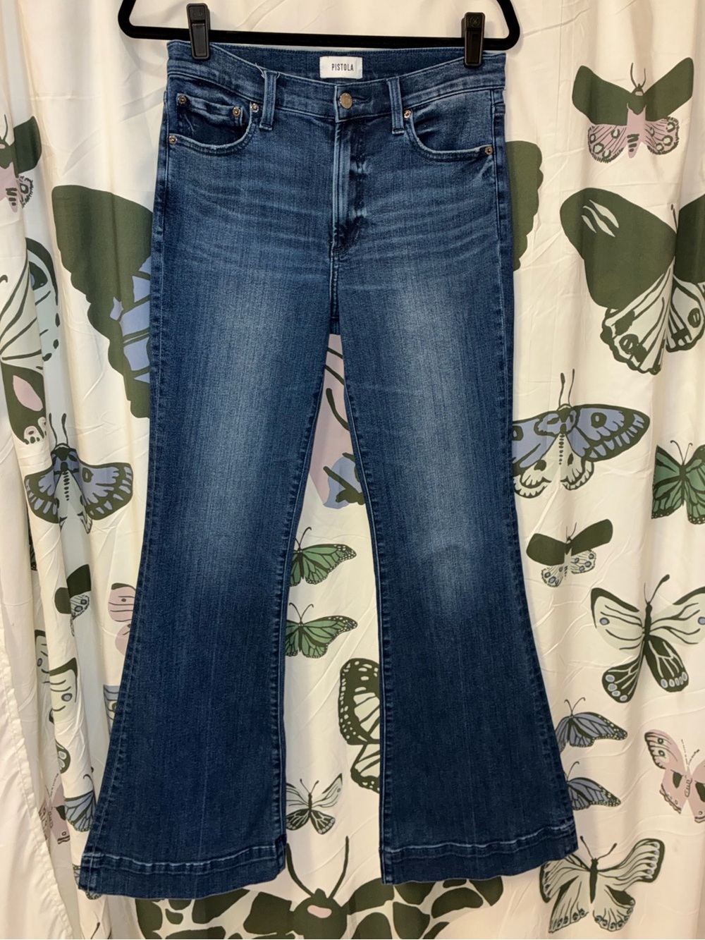 pistola Dark Indigo Flare Jeans